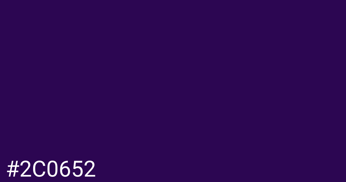 Hex color #2c0652 graphic