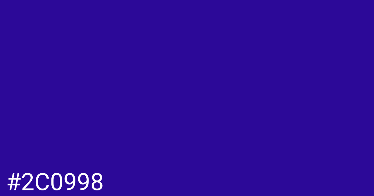 Hex color #2c0998 graphic