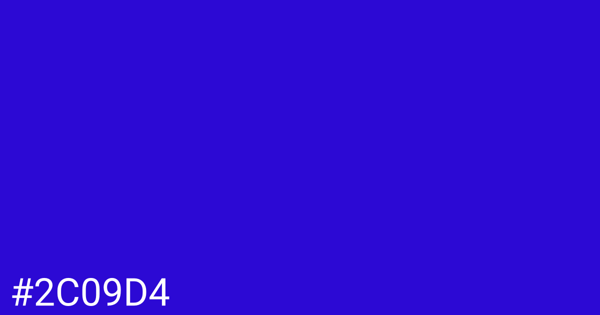 Hex color #2c09d4 graphic