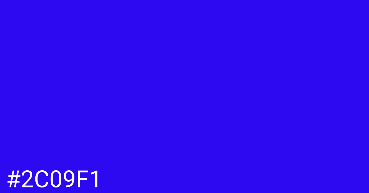 Hex color #2c09f1 graphic