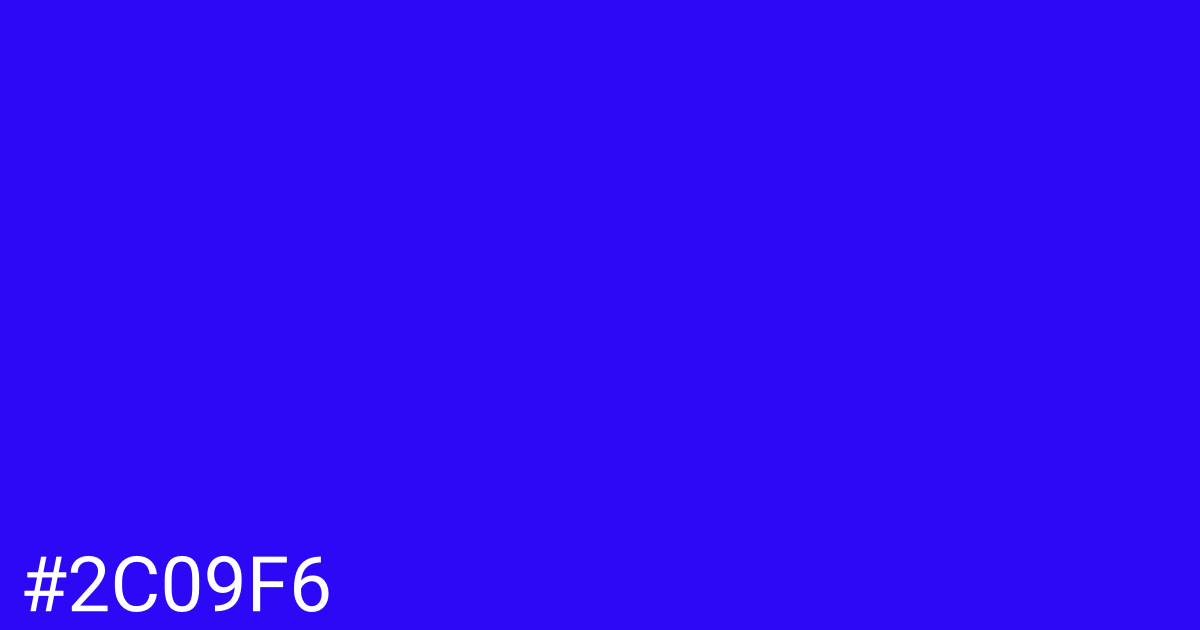 Hex color #2c09f6 graphic