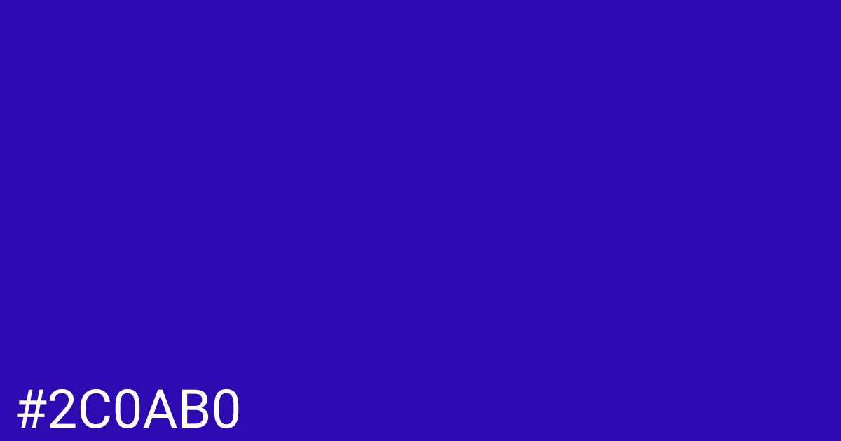 Hex color #2c0ab0 graphic