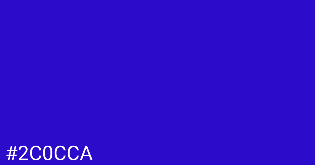 Hex color #2c0cca graphic