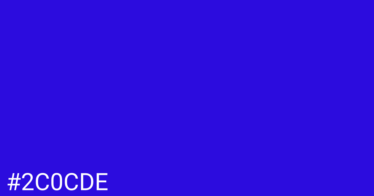 Hex color #2c0cde graphic