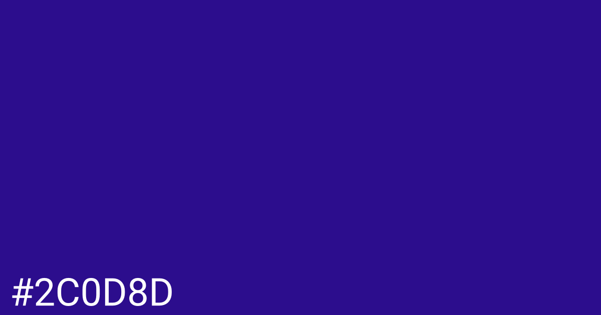 Hex color #2c0d8d graphic