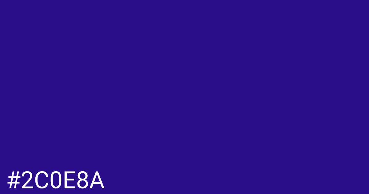 Hex color #2c0e8a graphic