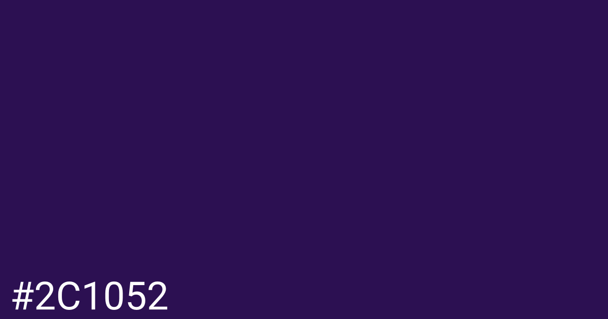 Hex color #2c1052 graphic