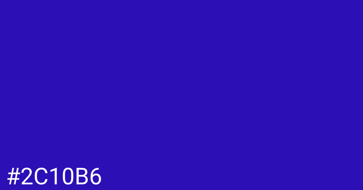 Hex color #2c10b6 graphic