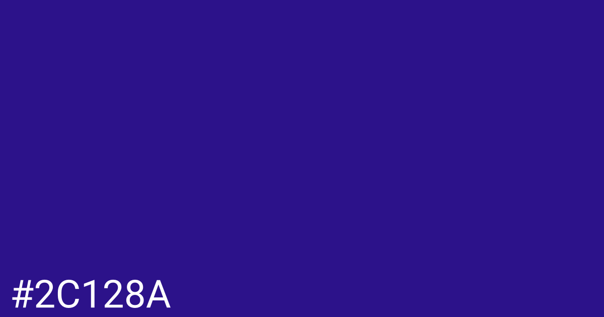Hex color #2c128a graphic