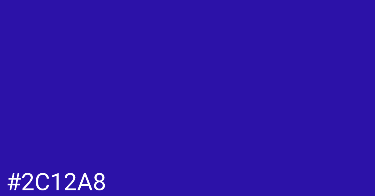 Hex color #2c12a8 graphic