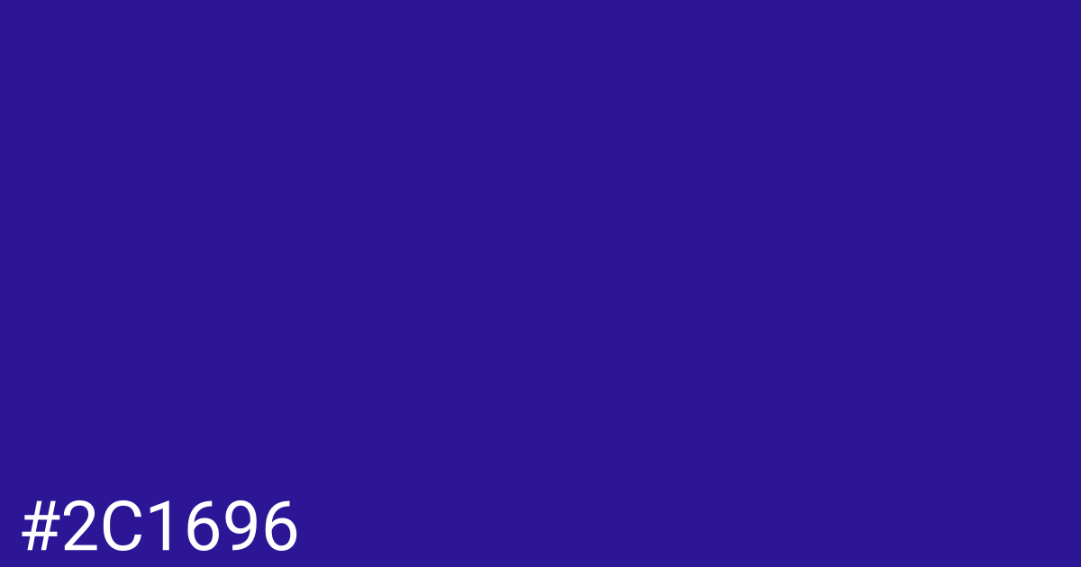 Hex color #2c1696 graphic