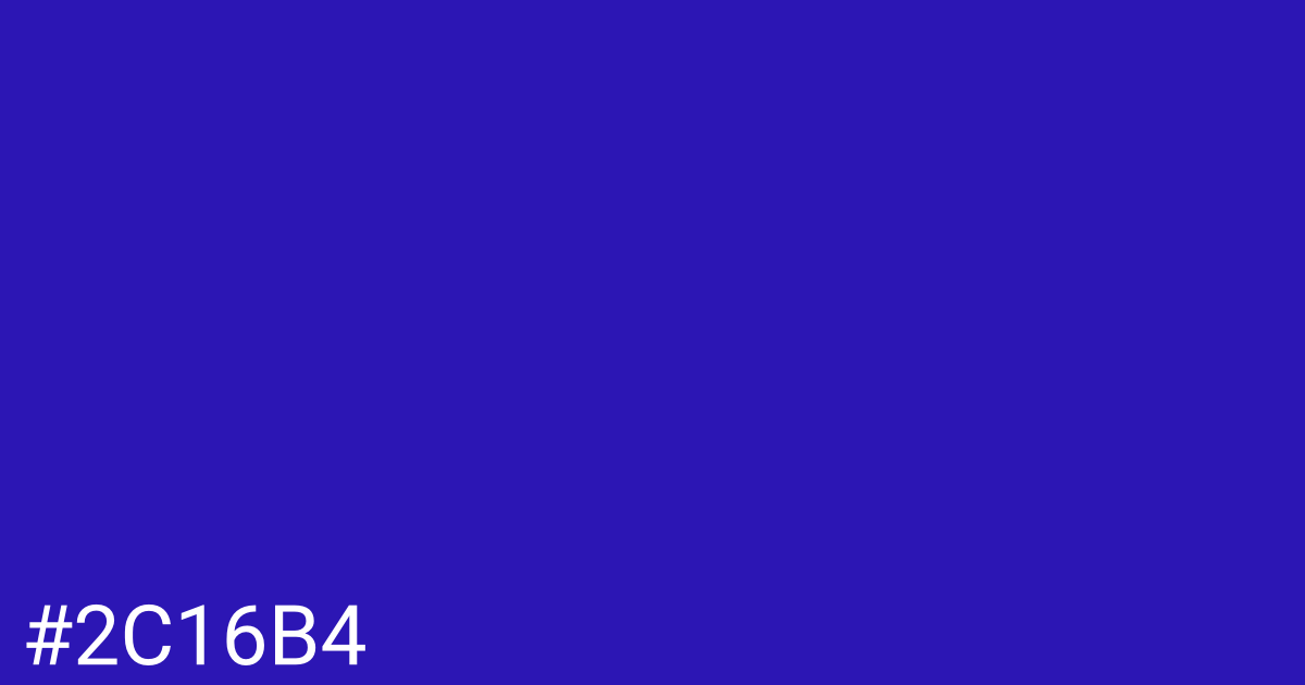 Hex color #2c16b4 graphic