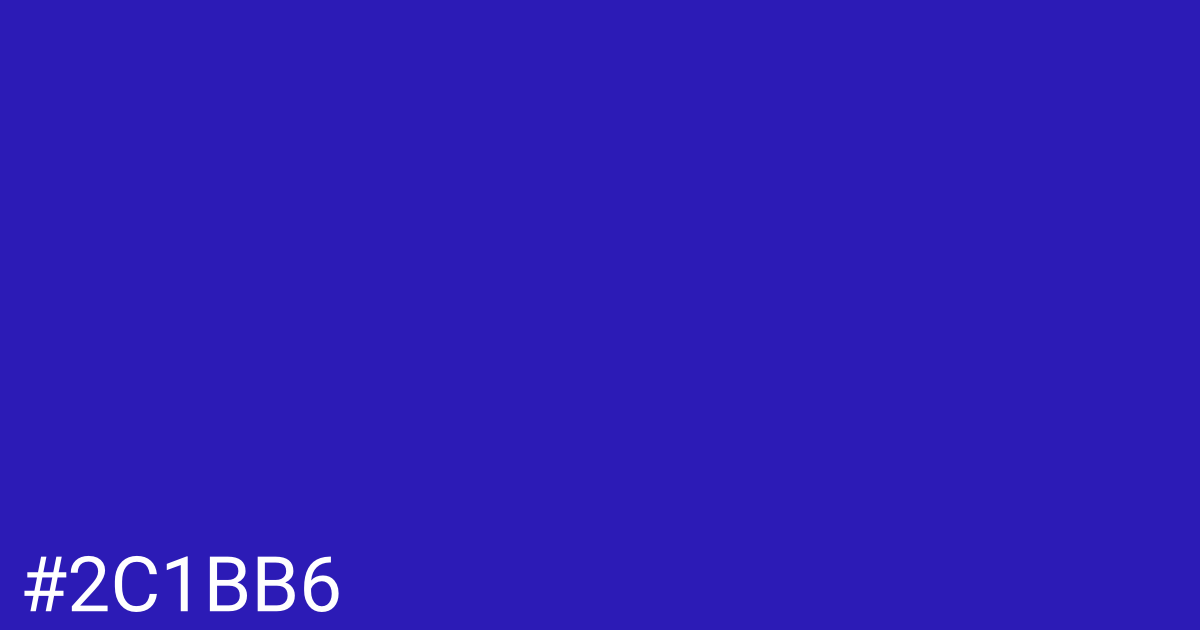 Hex color #2c1bb6 graphic