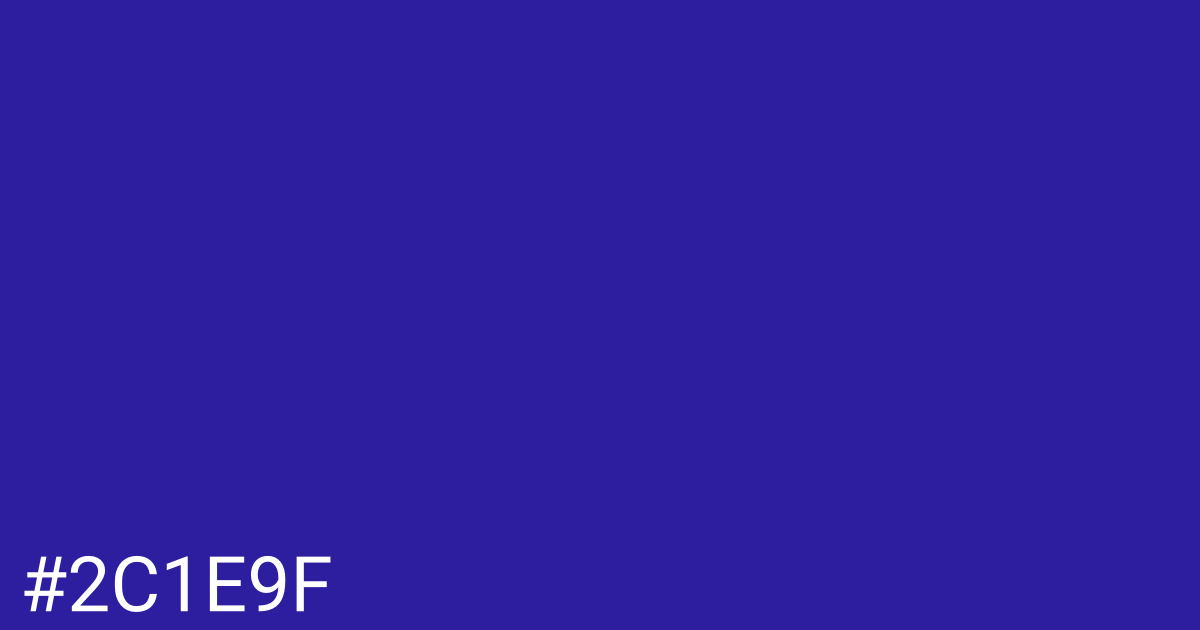 Hex color #2c1e9f graphic