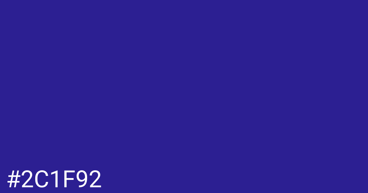 Hex color #2c1f92 graphic