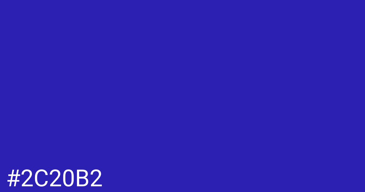 Hex color #2c20b2 graphic