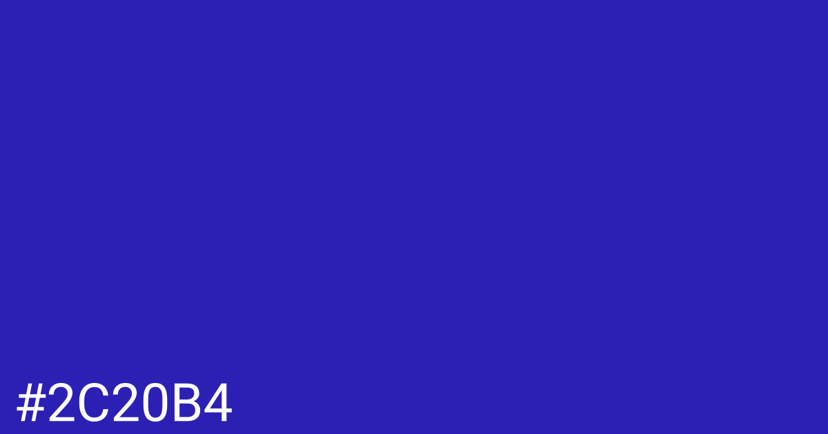 Hex color #2c20b4 graphic