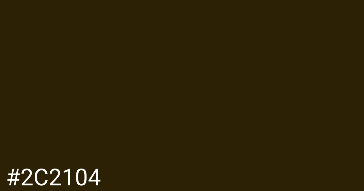 Hex color #2c2104 graphic
