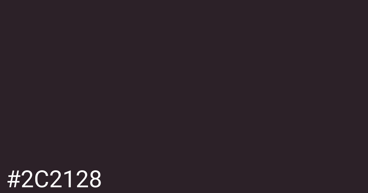 Hex color #2c2128 graphic
