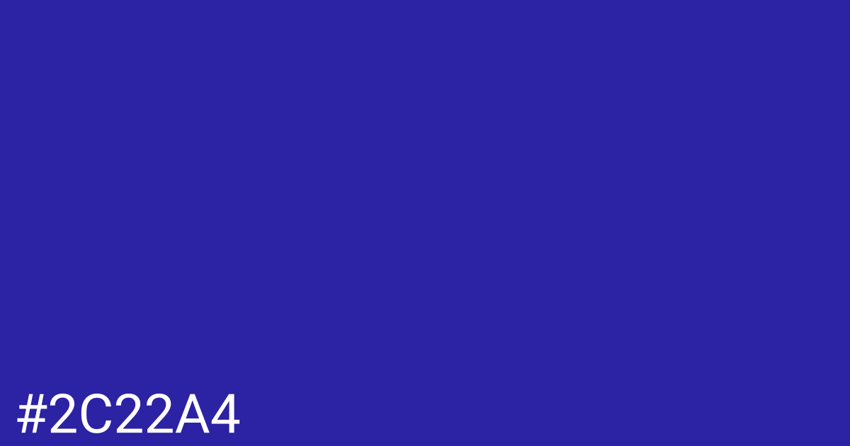 Hex color #2c22a4 graphic
