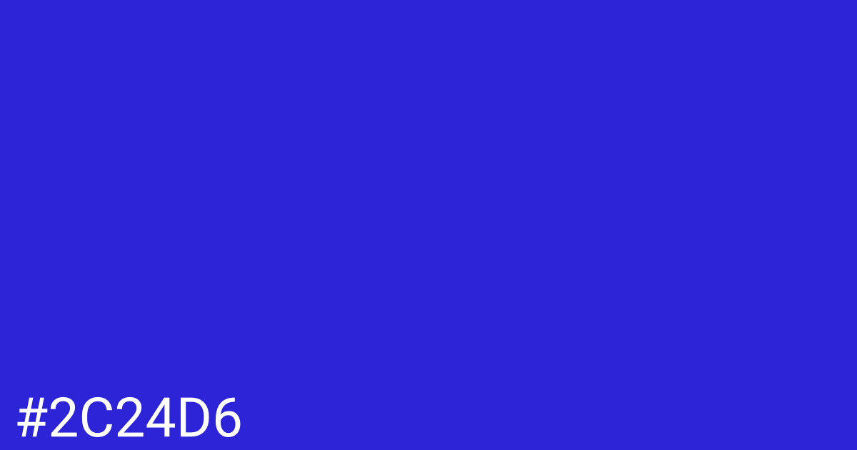 Hex color #2c24d6 graphic