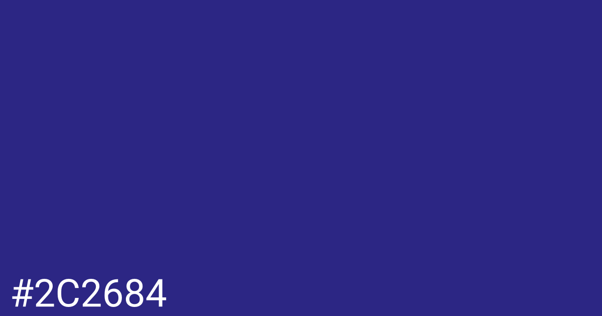 Hex color #2c2684 graphic