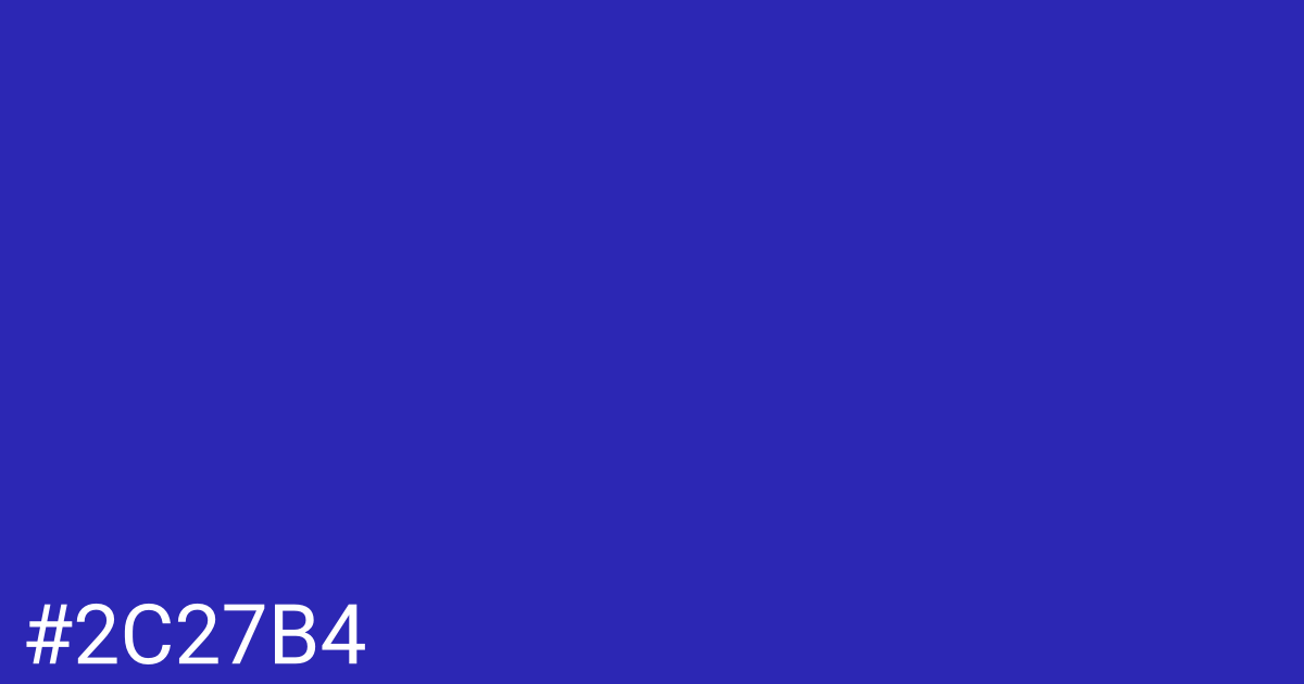 Hex color #2c27b4 graphic