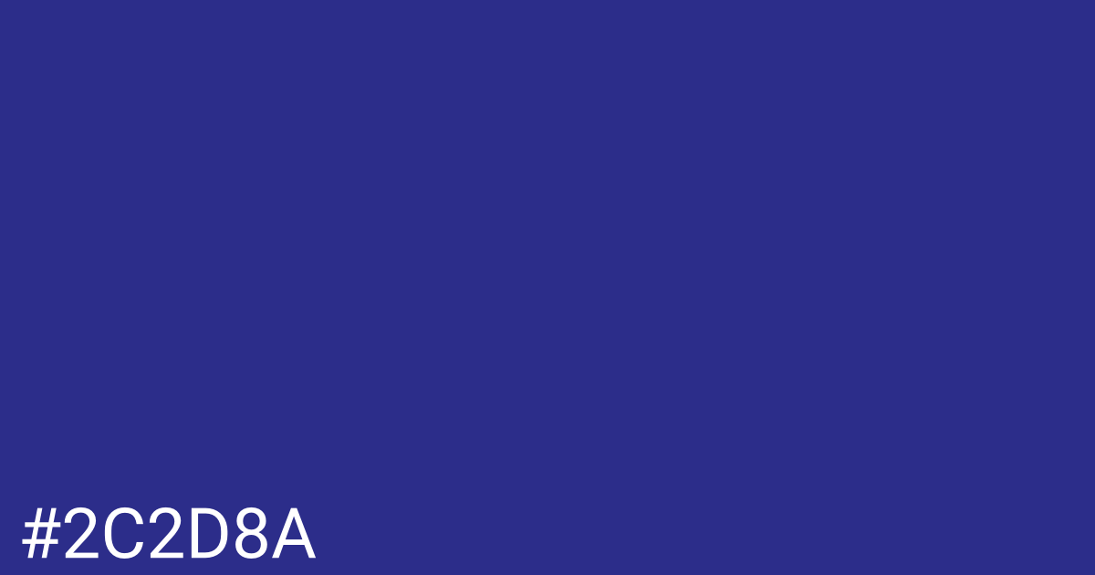 Hex color #2c2d8a graphic