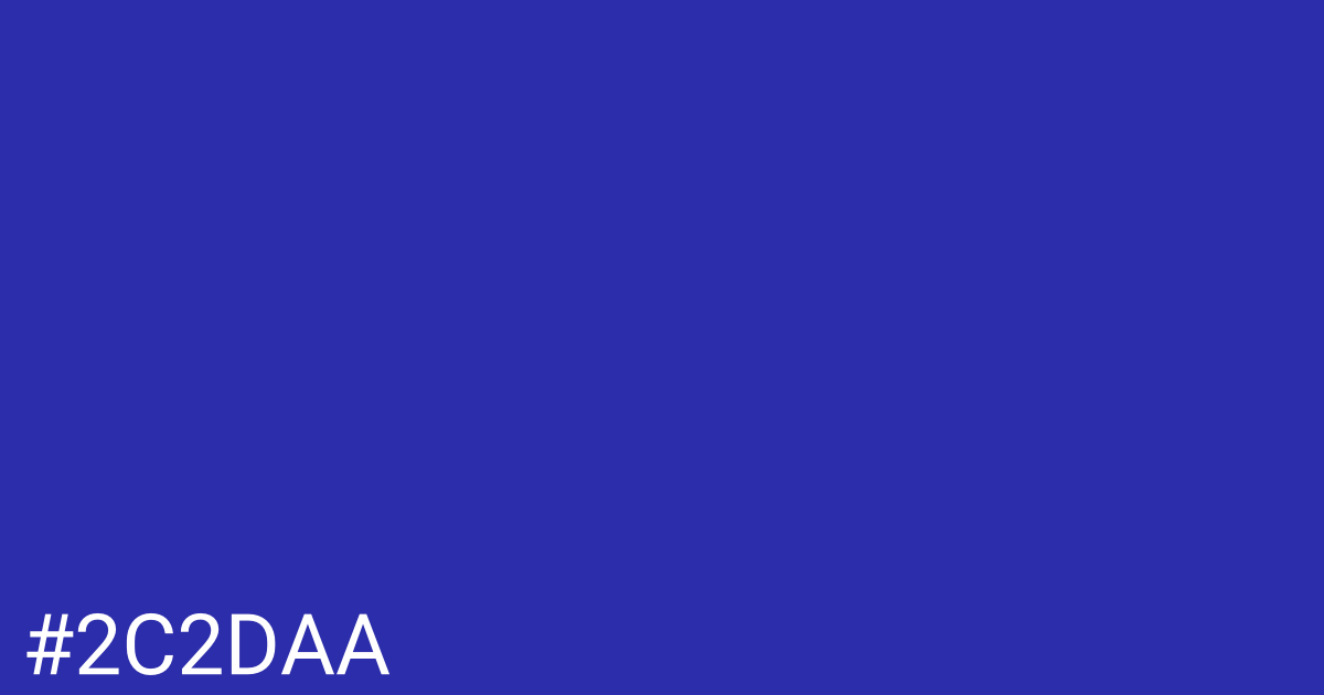 Hex color #2c2daa graphic