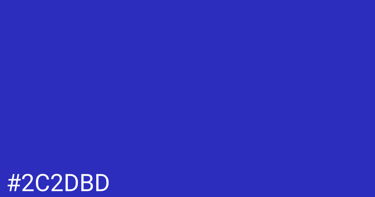Hex color #2c2dbd graphic