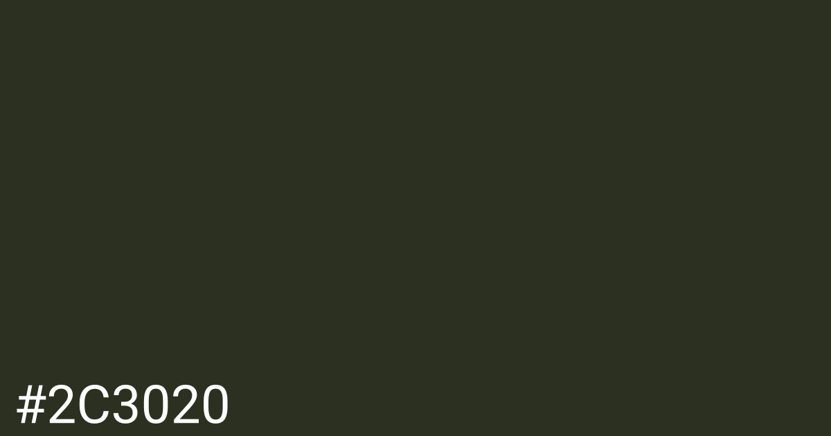 Hex color #2c3020 graphic