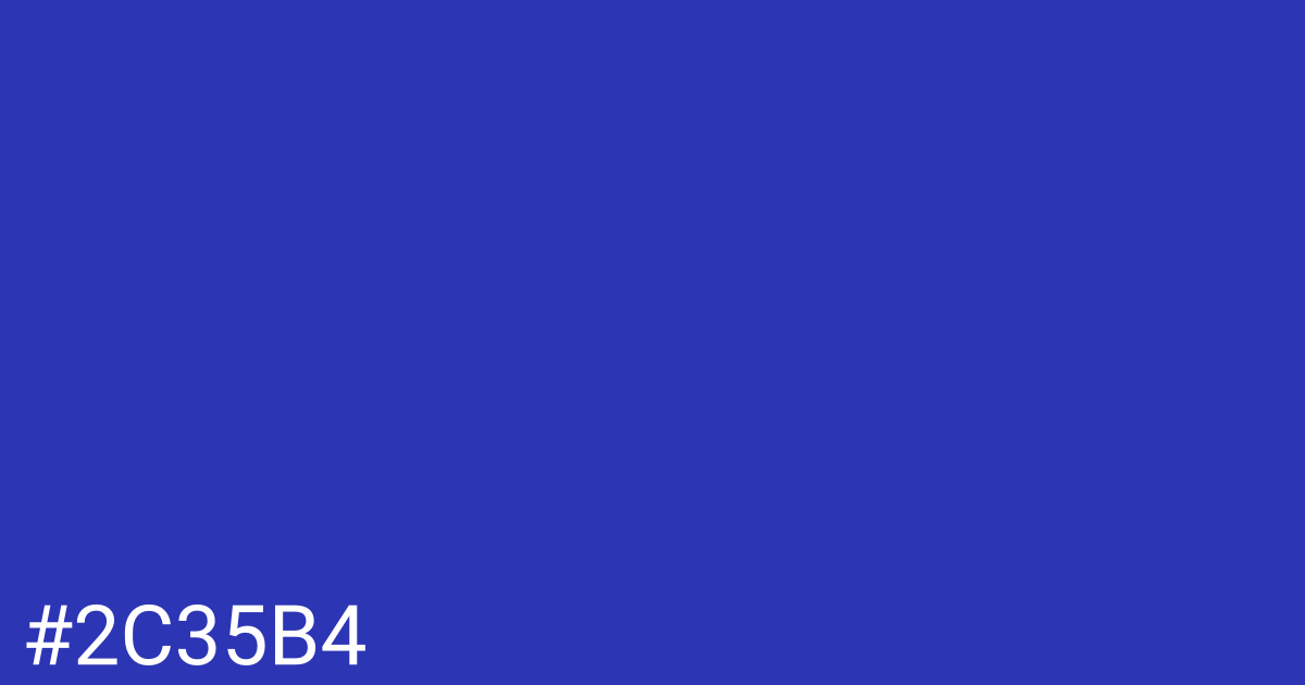 Hex color #2c35b4 graphic