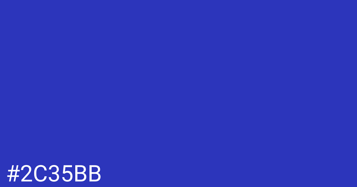 Hex color #2c35bb graphic