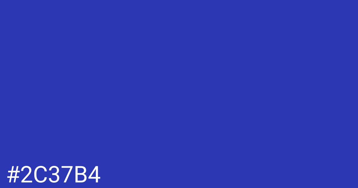 Hex color #2c37b4 graphic