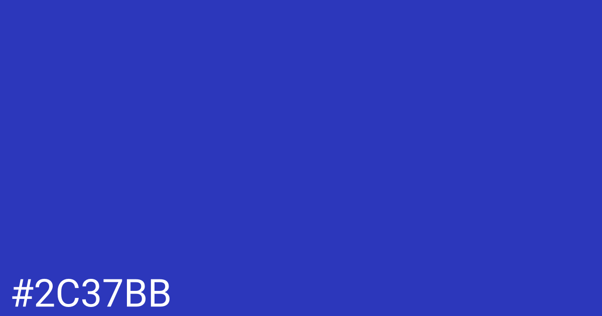 Hex color #2c37bb graphic