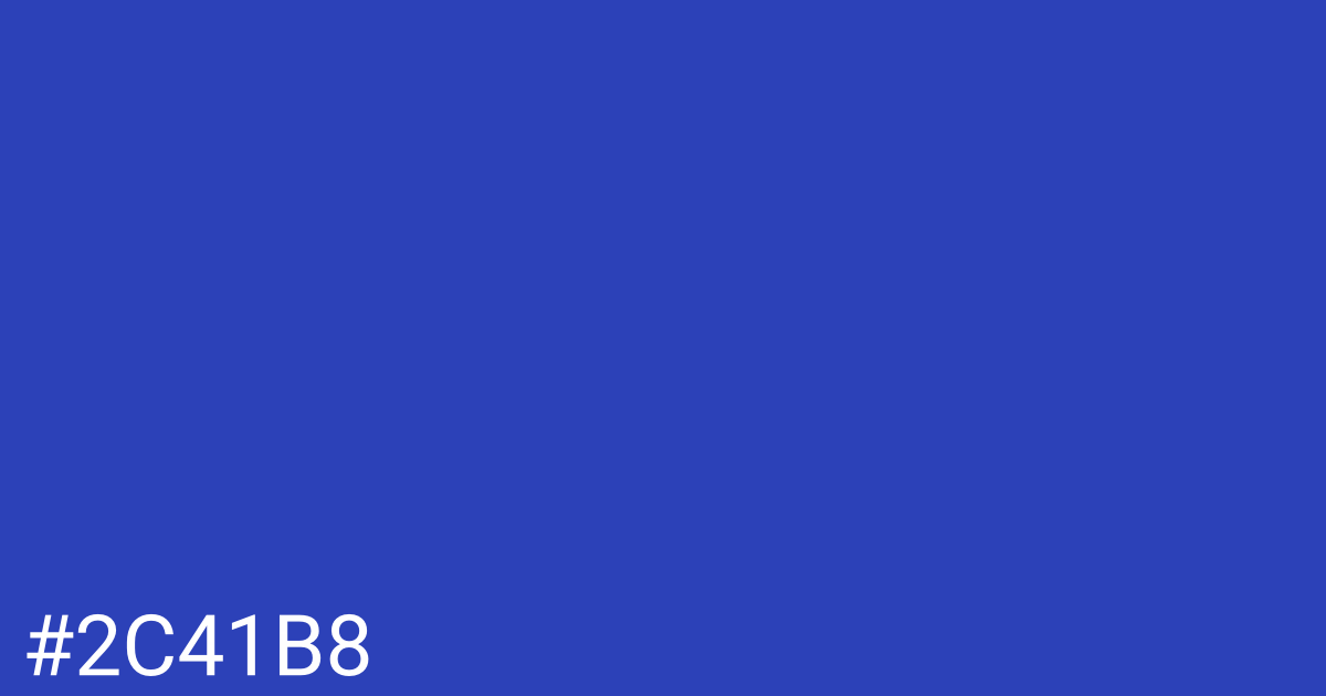 Hex color #2c41b8 graphic