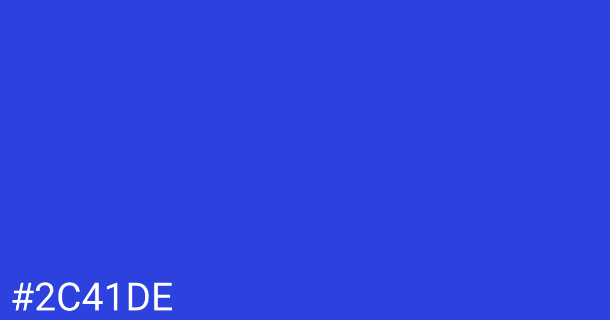 Hex color #2c41de graphic