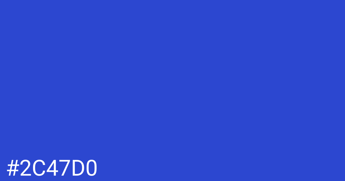 Hex color #2c47d0 graphic