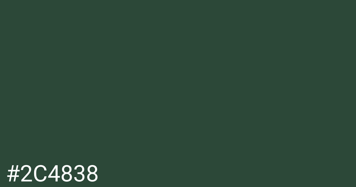 Hex color #2c4838 graphic