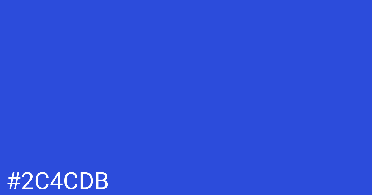 Hex color #2c4cdb graphic