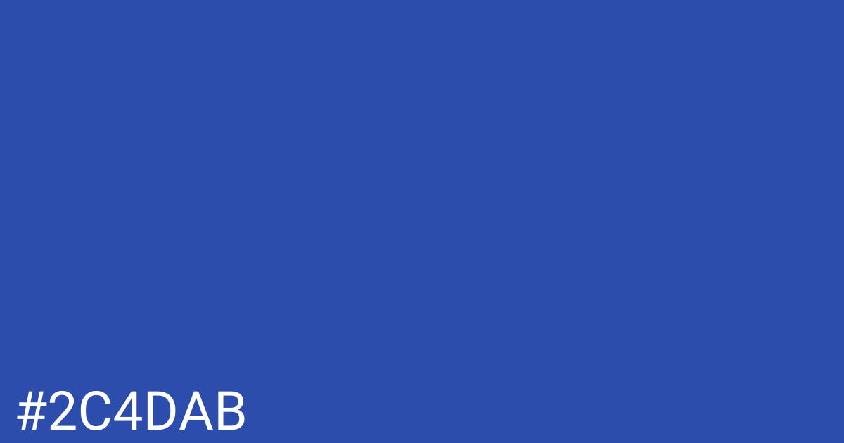 Hex color #2c4dab graphic