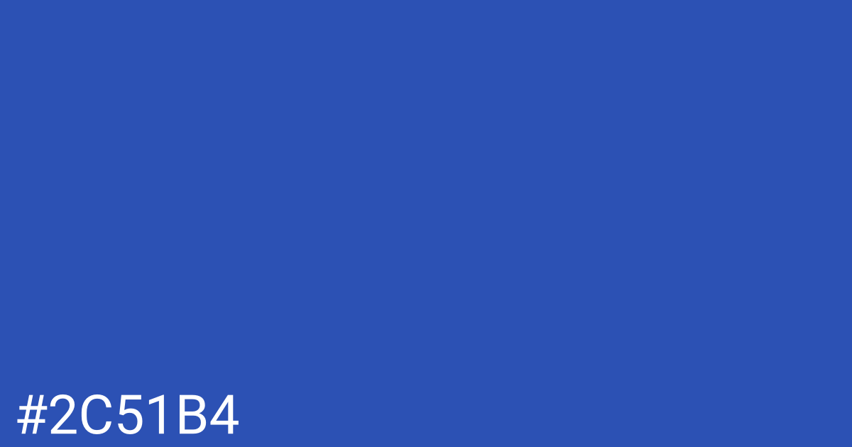 Hex color #2c51b4 graphic