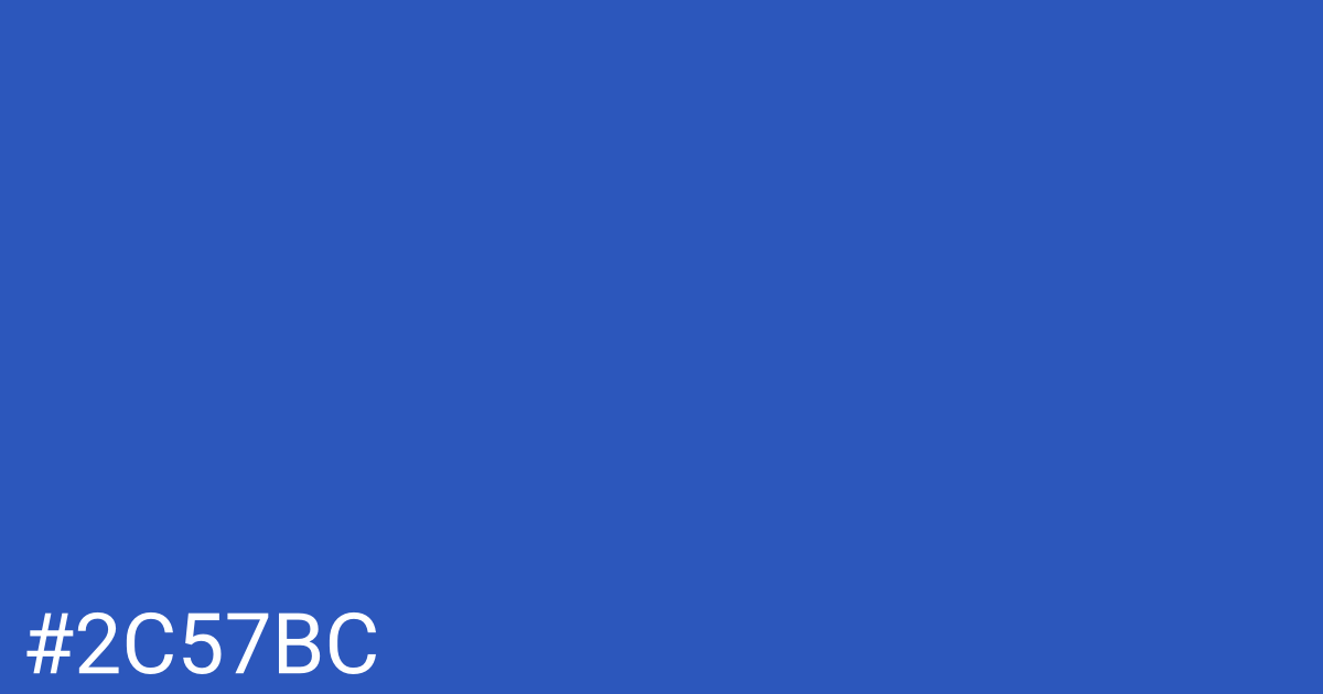 Hex color #2c57bc graphic