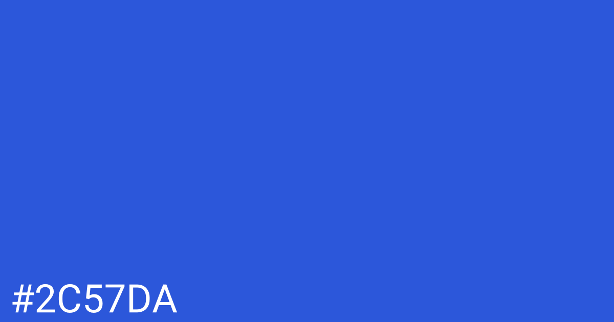 Hex color #2c57da graphic