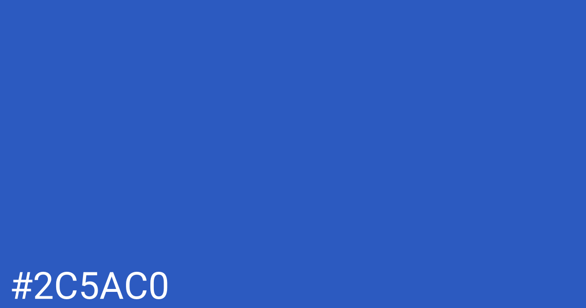 Hex color #2c5ac0 graphic