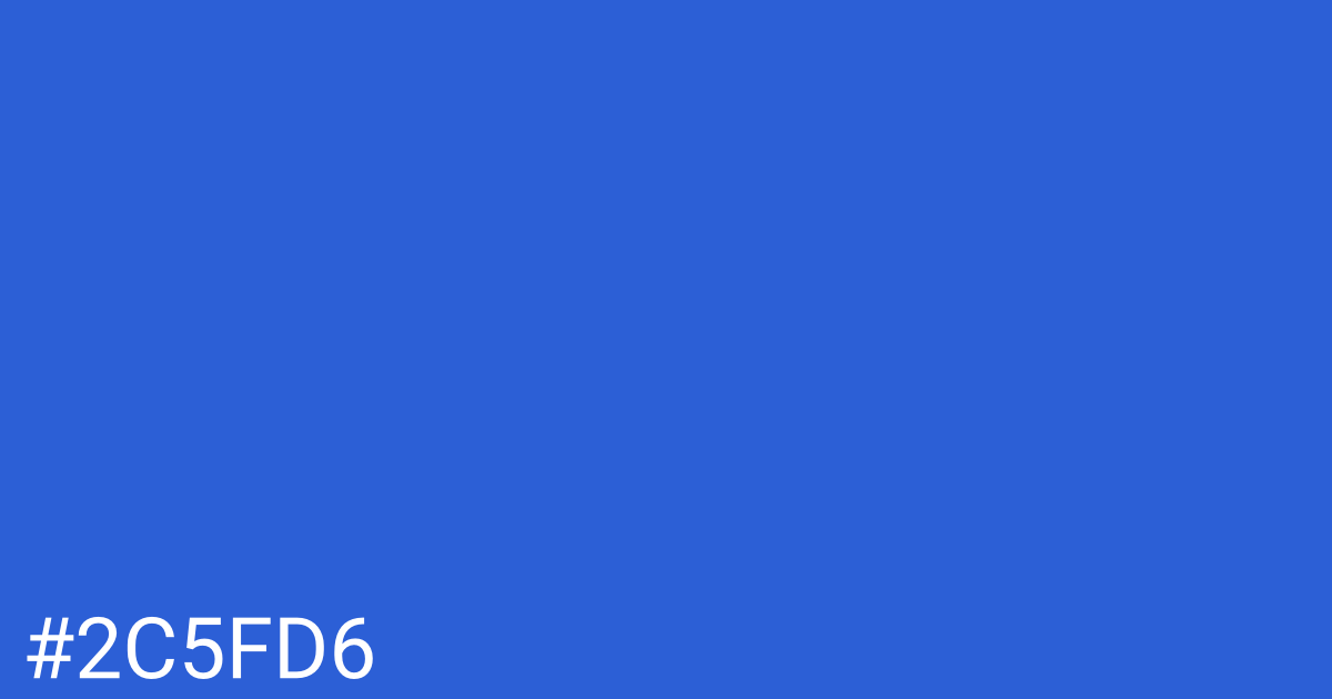 Hex color #2c5fd6 graphic