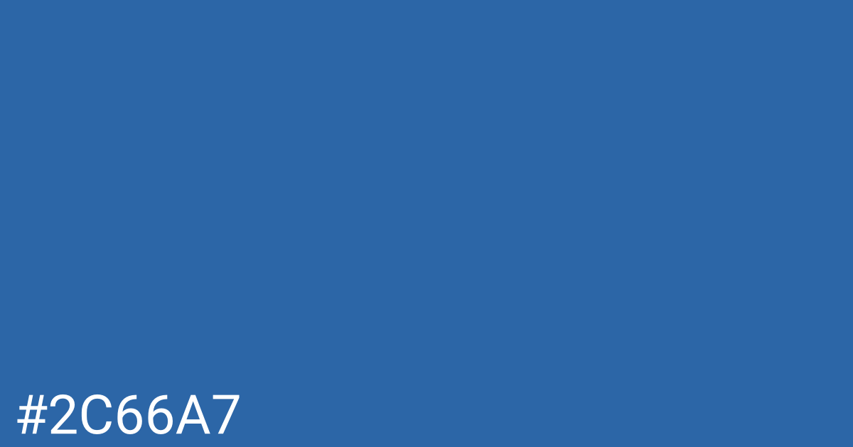 Hex color #2c66a7 graphic