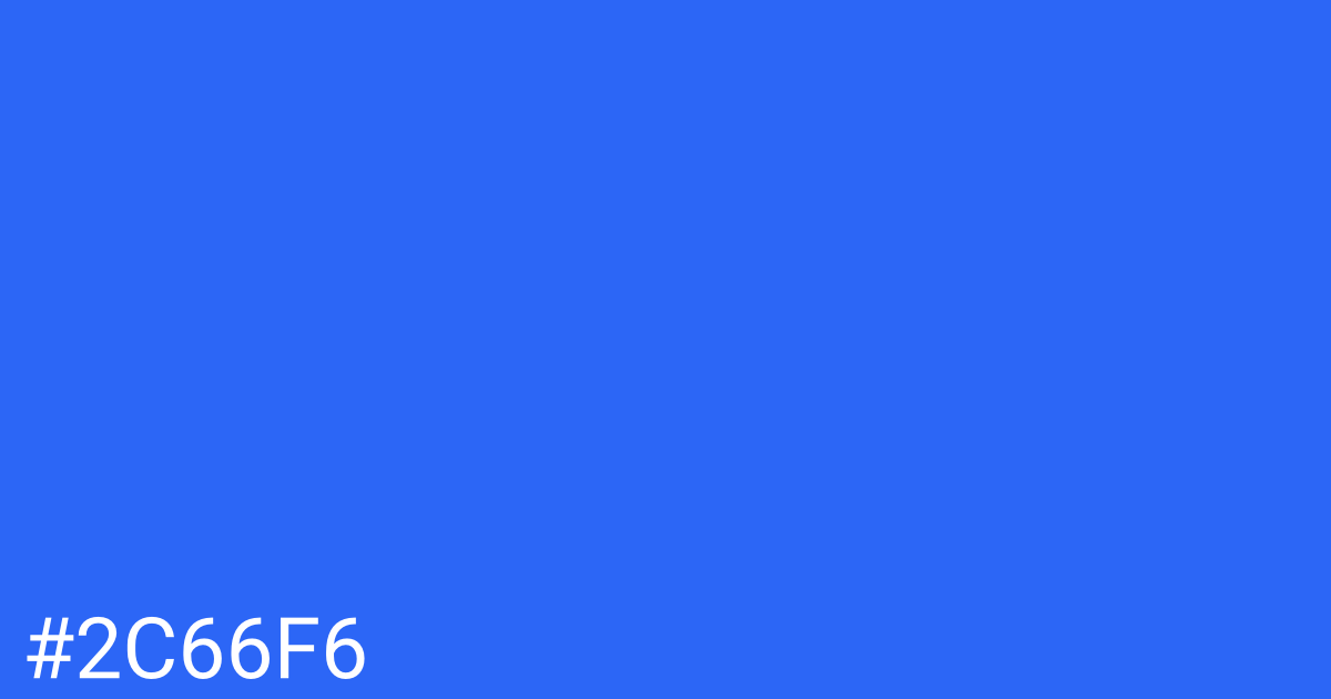 Hex color #2c66f6 graphic