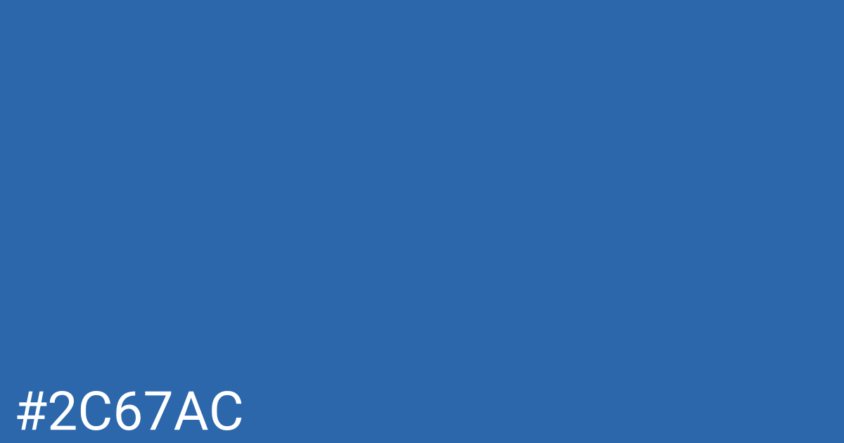 Hex color #2c67ac graphic