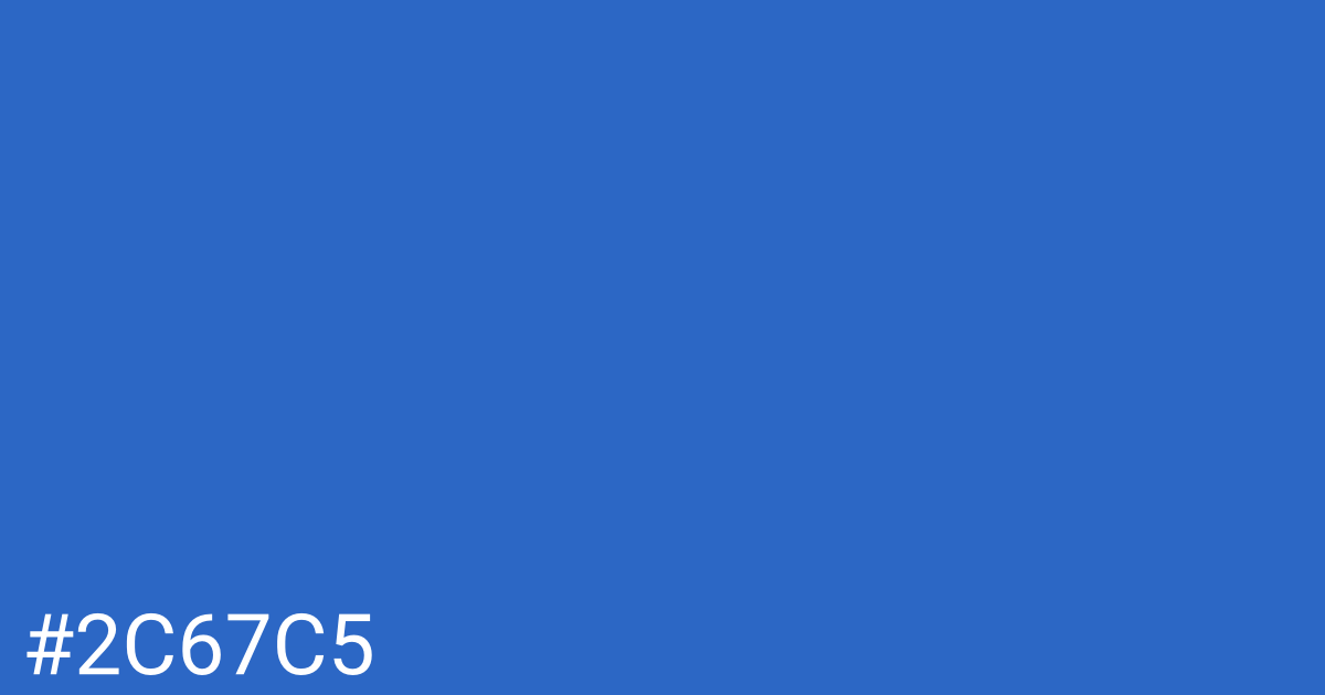 Hex color #2c67c5 graphic